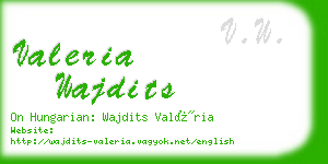 valeria wajdits business card